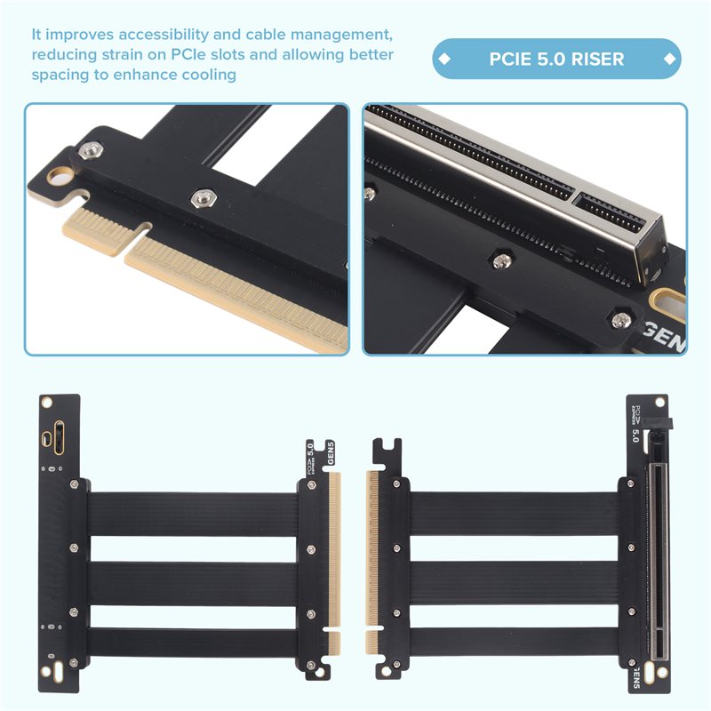 For Pcie 5.0 X16 Riser Cable E - Pcie 5.0 Gpu Riser Cable review and price
