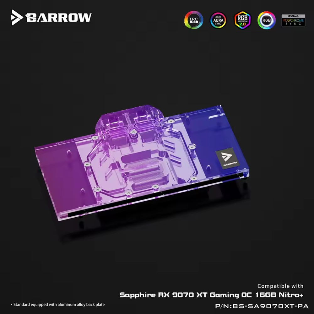 Barrow GPU Water Block For Sap - Rx 9070 16Gb review and price